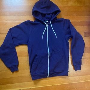 American Apparel Zip Hoodie Sweatshirt, purple